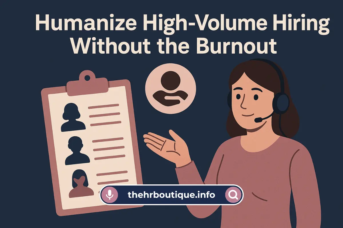 Read more about the article Humanize High-Volume Hiring Without the Burnout (2025)